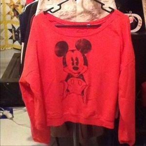 Red Mickey Mouse Sweatshirt